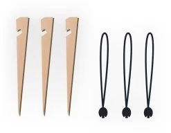 Bent Wooden Pløkker 30cm