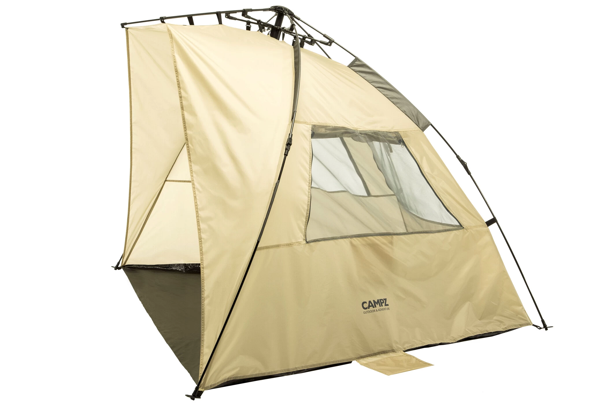 CAMPZ OT UV 50+ Solskærm Trapezium, Beige/grå 1 CAMPZ OT UV 50+ Solskærm Trapezium, Beige/grå