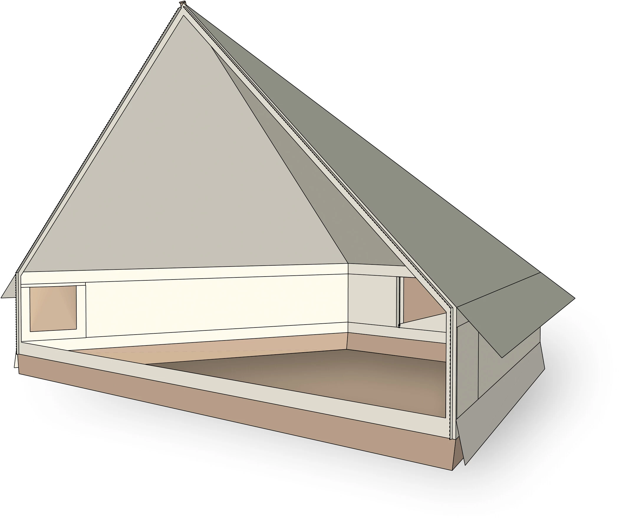 Nordisk Midgard Annex Small Apsis-forbindelse Lille, Beige 1 Nordisk Midgard Annex Small Apsis-forbindelse Lille, Beige