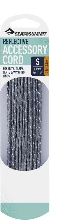 Sea To Summit Reflective Ledning 3mm / 5m, Grå