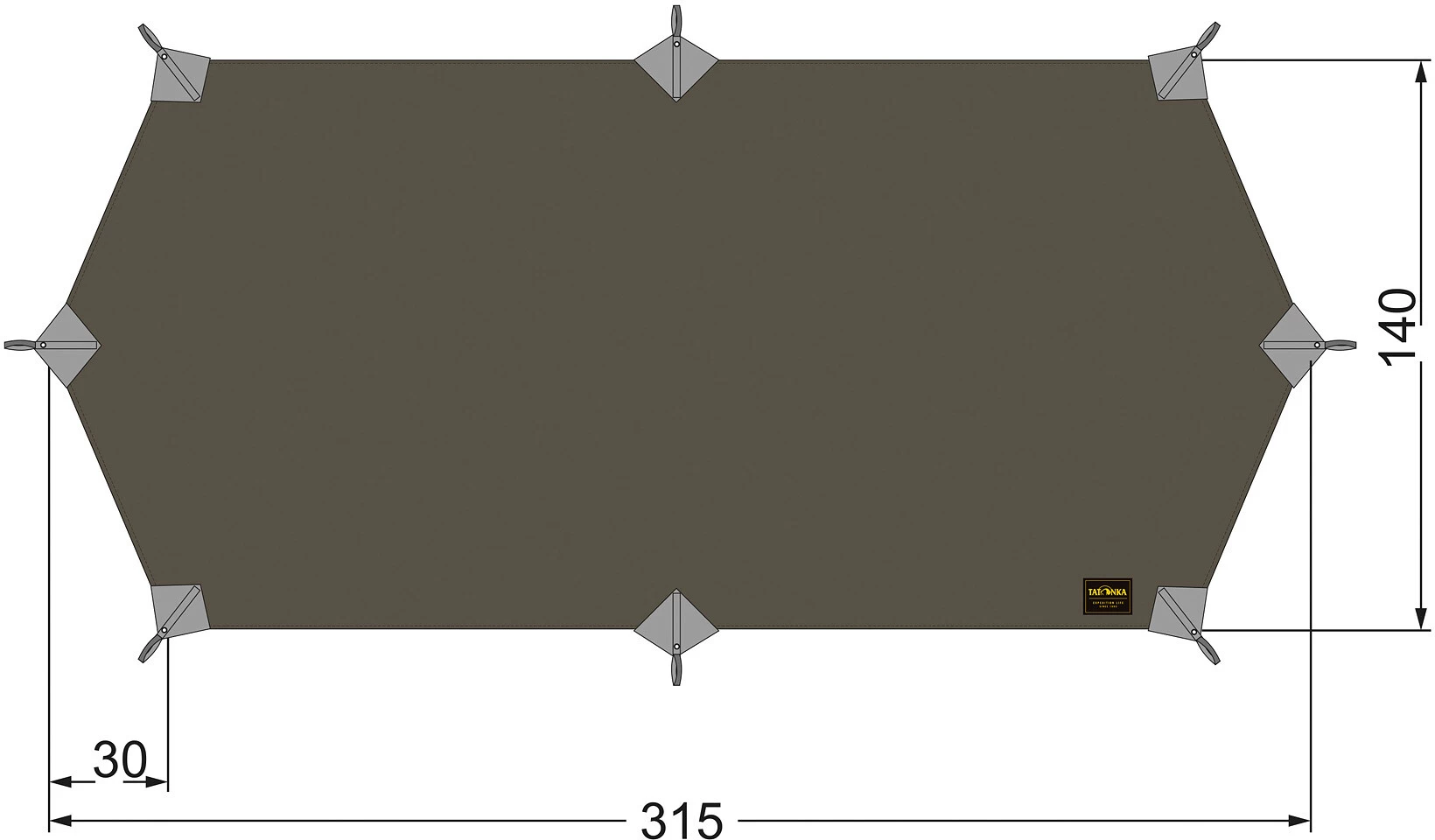 Tatonka Tarp Wing 1 LT, Grå